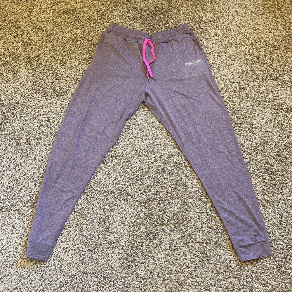 Purple and Pink Joggers with Drawstring Waist
